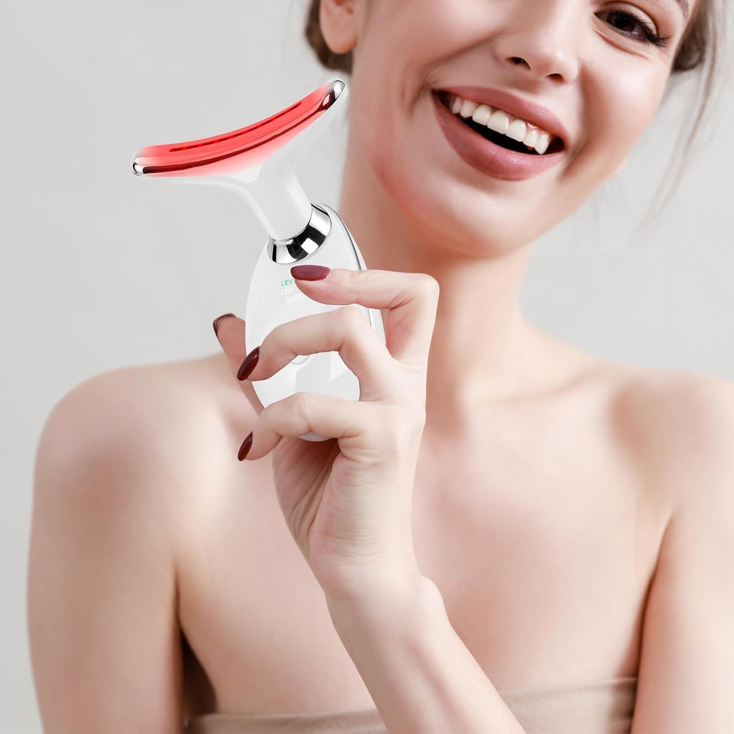 Facial Massager Face and Neck, Face ๐ฒ Culpting Wand Tool with 7 Color - Birthday, Christmas, Mothers Day, Valentines Day Gifts for Her Women Mom Best Friend Wife Teacher (White)