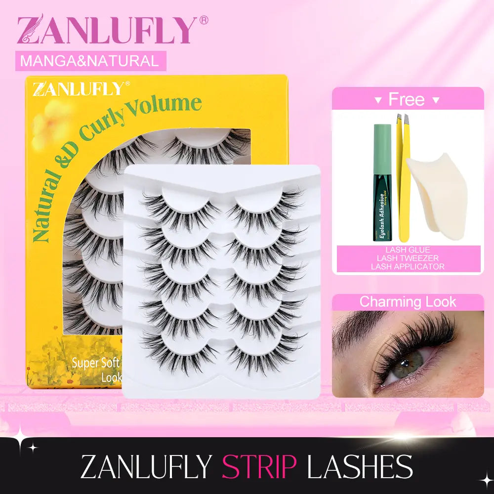 Volume Anime Lash Clusters Kit Zanlufly 120D Full Lashes Wet Wispy Look Cluster Lashes Pre-Made Spike Lash Extension Kit Lash Twezzer Lash Bond and Seal Lash Remover Tiktokshopblackfriday