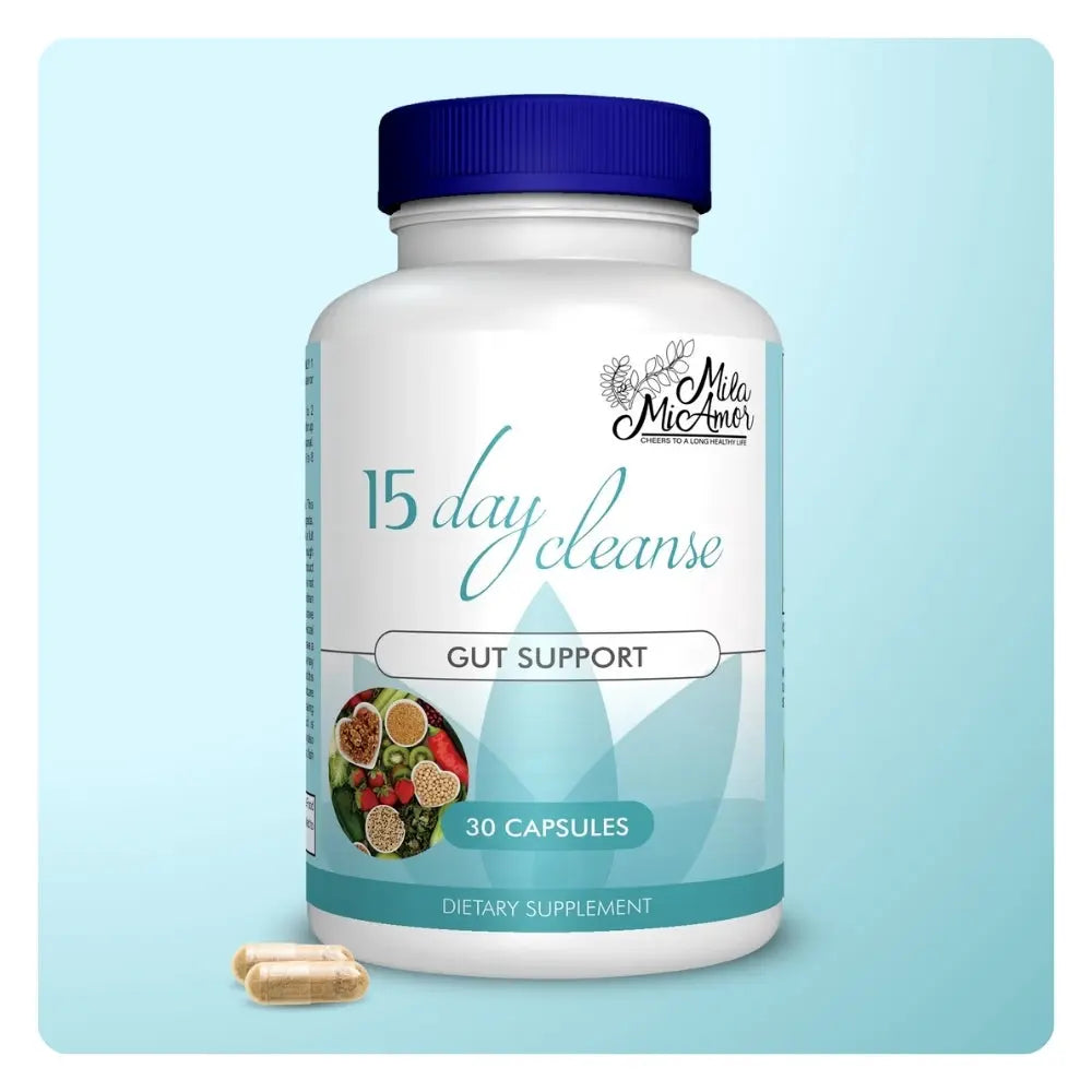 15-Day Gut and Colon Cleanse - Caffeine-Free Advanced Formula with Senna, Cascara Sagrada, and Psyllium Husk - Non-GMO - 30 Capsules