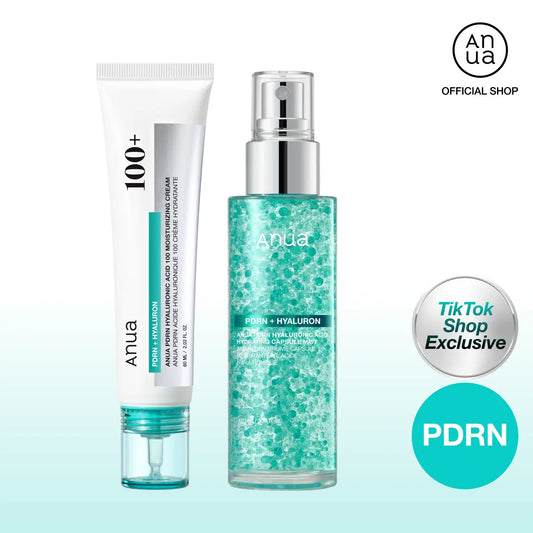 [Anua] PDRN Rejuvenating Essential Exclusive Set, PDRN Cream + PDRN Collagen Glow Facial Serum Spray + Collagen Neck Patch, S PDRN Lifting & Firming Skin Care, Rejuvenating Skin, Korean Skincare Moisturize Hyaluronic