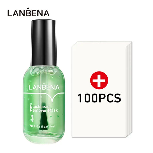LANBENA Blackhead Remover Serum Shrink Pore Facial Serum Peeling off Mask Skincare Acne Treatment Essence 17Ml Comfort Skin Repair