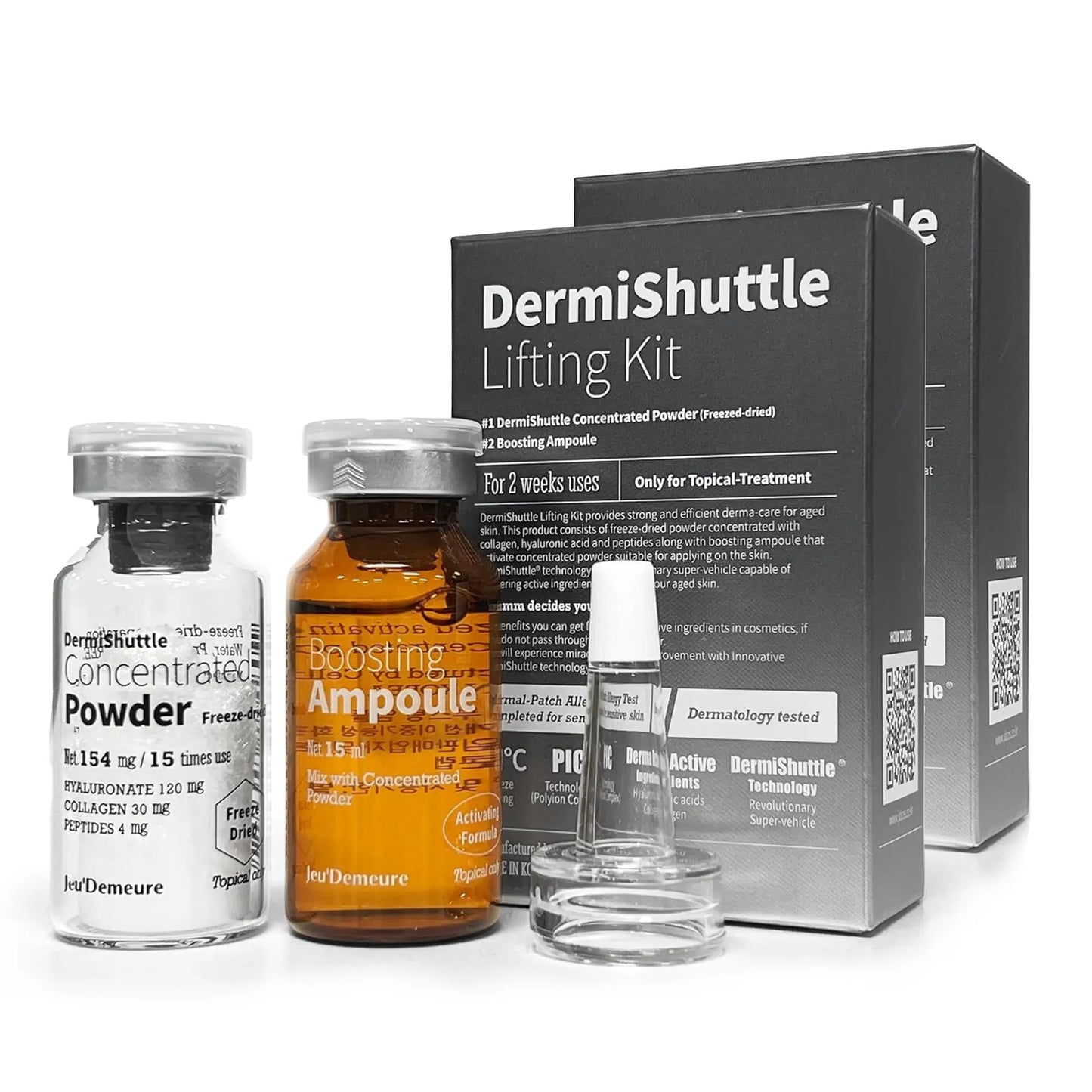 [JEU'DEMEURE] Ageback Face Lift Kit by Dermishuttle, Wrinkle Reduction, Anti-Aging & Deep Moisture, Free-Dried Collagen, Peptide, Hyaluronic Acid Serum, Instant Face Lift Korean Skin Care Home Care Set