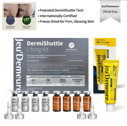 [JEU'DEMEURE] Ageback Face Lift Kit by Dermishuttle, Wrinkle Reduction, Anti-Aging & Deep Moisture, Free-Dried Collagen, Peptide, Hyaluronic Acid Serum, Instant Face Lift Korean Skin Care Home Care Set