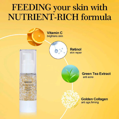 XMEECOS Retinol and Collagen Serum for Face with Collagen Balls Niacinamide Green Tea Extract Vitamin C Retinol Natural Anti-Aging Moisturizing Vitamin a Soothing and Amino Acid| Giftable| Skincare Moisturizer Skin Repair Nourishing