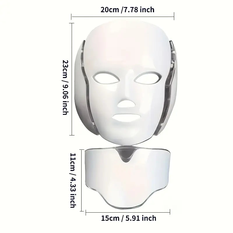 Face and Neck,Red Light Face Mask,Face Care Product,Gross Skin Care,Facial Beauty Massager,Light Therapy Mask Personal Skin Care Product,Glow Mask Beauty Mask,Led Face Mask with Red & Infrared Light Wrinkle Removal Firming Gentle Gift