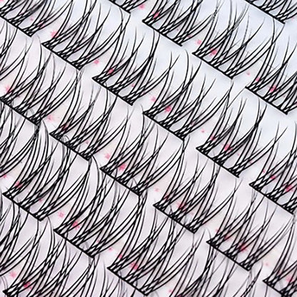 Eyelash Kit 9-12Mm 168PCS Wispy Natural Cluster Eyelash DIY Lash Extension Kit with Lash Bond and Seal, Lash Tweezers, DIY Eyelash Extension Kit for Beginners