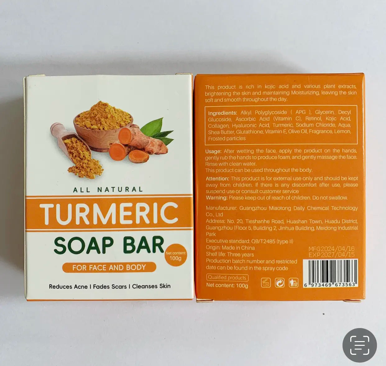 AGICEA Lemon Turmeric & Kojic Acid Brightening Soap Dark Spot Remover Cleansing Bar for Hyperpigmentation Acne Care Gentle Daily Use Soap Coconut Tea Tree，Summervibes