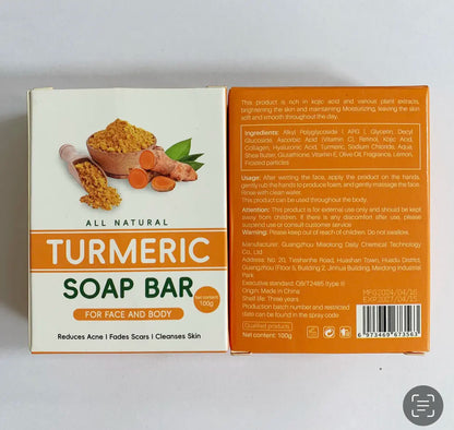 AGICEA Lemon Turmeric & Kojic Acid Brightening Soap Dark Spot Remover Cleansing Bar for Hyperpigmentation Acne Care Gentle Daily Use Soap Coconut Tea Tree，Summervibes