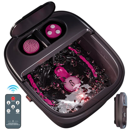 Foldable, Self-Heating Foot Cleaner Machine; Temperature-Controlled Foot Basin with Massage Rollers, Bubbles, and a Removable Footrest—The Perfect Gift for Family and Friends, and an Excellent Choice for Mother'S Day Gifts.
