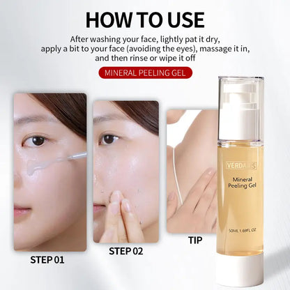 Verdalis Mineral Peeling Gel Advanced Exfoliating Gel for Face & Body - 50Ml - Deep Cleansing, Blackhead Removal, Oil Control, Hydration, Brightens Skin, Reduces Pigmentation