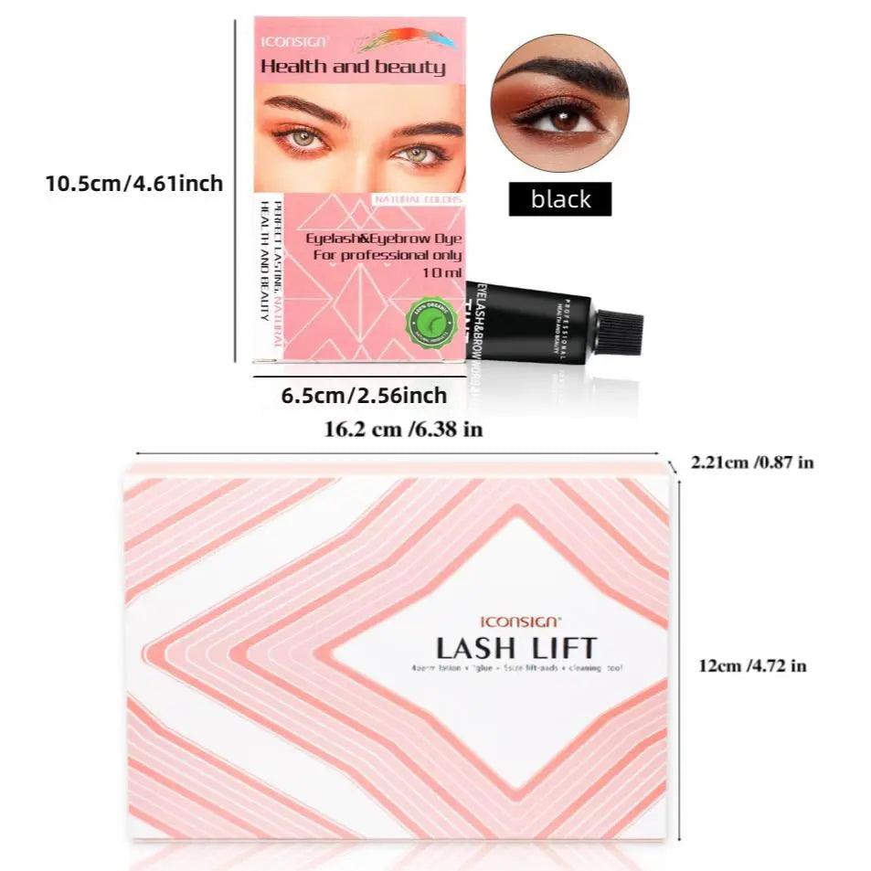 Professional Lash Lift Kit, 1 Set 3 in 1 Eyelash Perm Kit, Quick Lifting & Voluminous Coloring with Complete Tools for Salon Grade Home DIY Eyelash Enhancing Tool