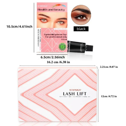 Professional Lash Lift Kit, 1 Set 3 in 1 Eyelash Perm Kit, Quick Lifting & Voluminous Coloring with Complete Tools for Salon Grade Home DIY Eyelash Enhancing Tool