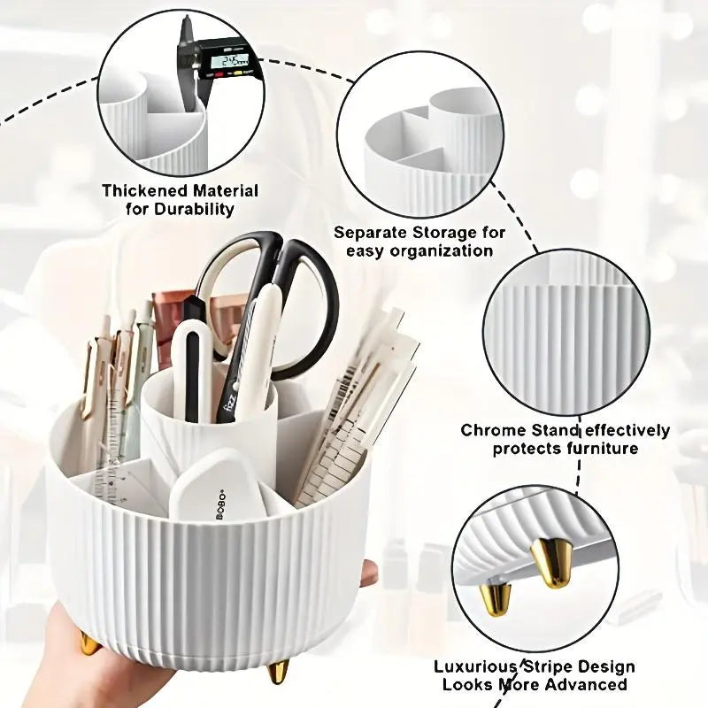 Makeup Brush Storage Box, 1 Count Multi-Functional Makeup Brush Holder, Durable Makeup Organizer for Bedroom Bathroom