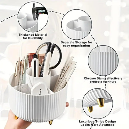Makeup Brush Storage Box, 1 Count Multi-Functional Makeup Brush Holder, Durable Makeup Organizer for Bedroom Bathroom