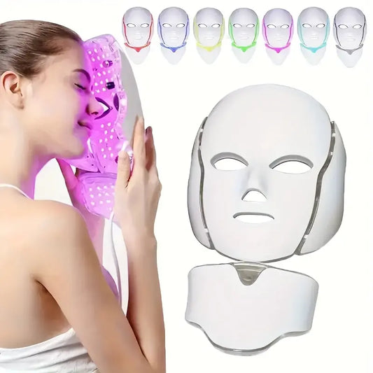 Face and Neck,Red Light Face Mask,Face Care Product,Gross Skin Care,Facial Beauty Massager,Light Therapy Mask Personal Skin Care Product,Glow Mask Beauty Mask,Led Face Mask with Red & Infrared Light Wrinkle Removal Firming Gentle Gift
