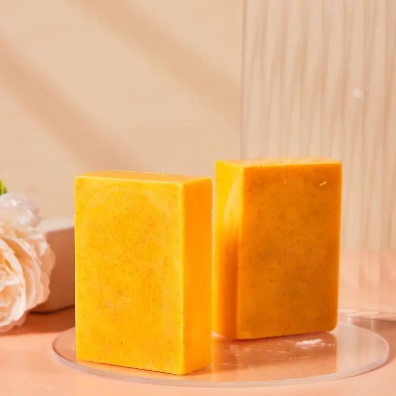 AGICEA Lemon Turmeric & Kojic Acid Brightening Soap Dark Spot Remover Cleansing Bar for Hyperpigmentation Acne Care Gentle Daily Use Soap Coconut Tea Tree，Summervibes