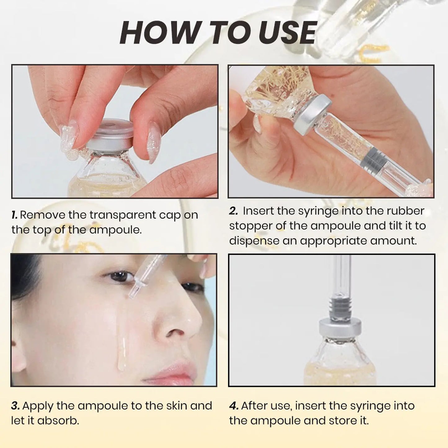 【Barubt】Buy 1Get 1Free, 2 Bottles Deep Collagen Peptide Ampoule 40Ml anti Aging Concentrate for Skin Care Face-Lift at Homeserum with Peptides & Silk Lifting Peptide Formula and Syringe Desig (1.35 Fl.Oz/Bottle) Mother'S Day Gift