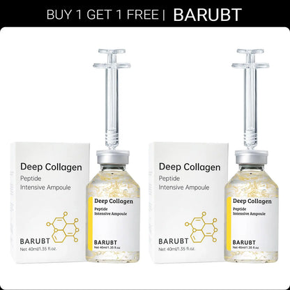 【Barubt】Buy 1Get 1Free, 2 Bottles Deep Collagen Peptide Ampoule 40Ml anti Aging Concentrate for Skin Care Face-Lift at Homeserum with Peptides & Silk Lifting Peptide Formula and Syringe Desig (1.35 Fl.Oz/Bottle) Mother'S Day Gift