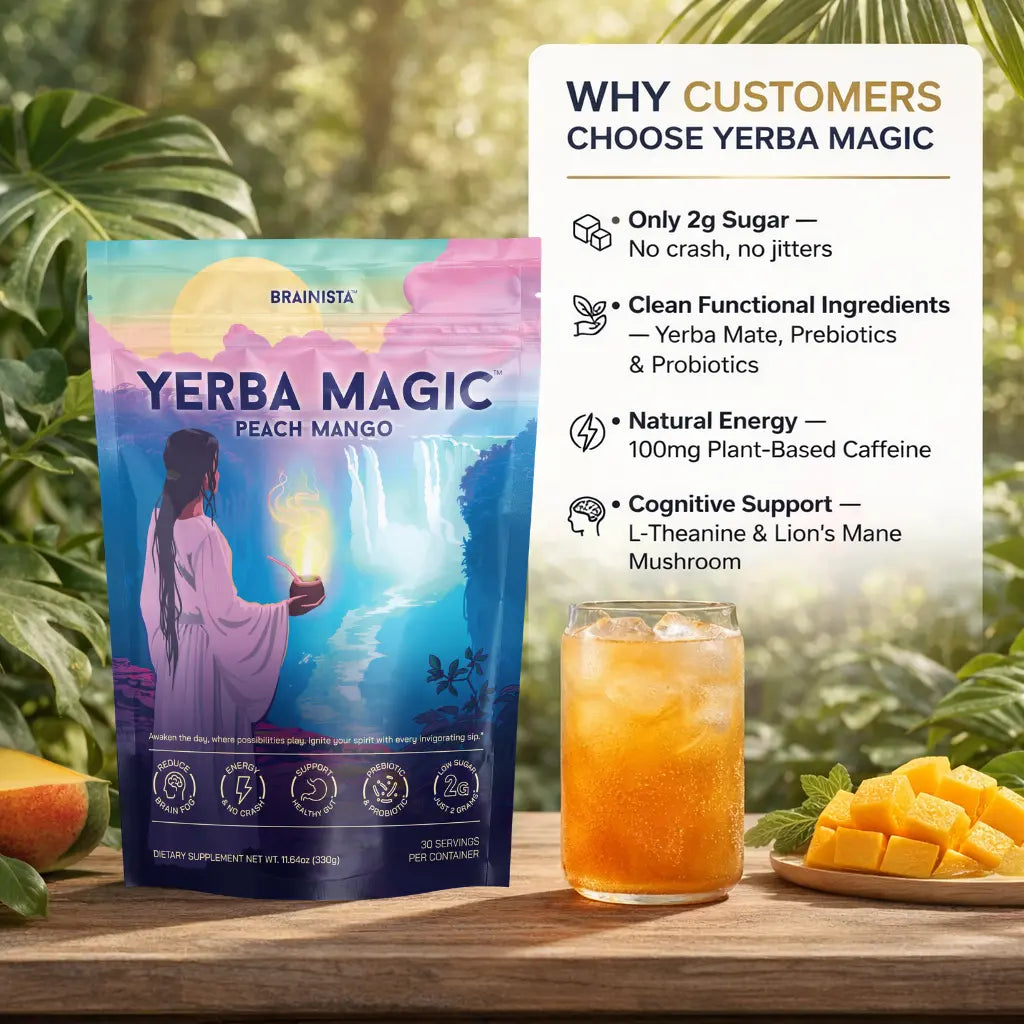 Yerba Magic | Yerba Mate Instant Tea Powder | 20, 24, or 30 Servings | Multiple Flavors Available
