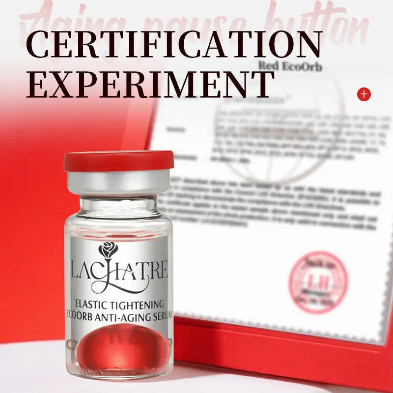 LACHATRE BEAUTY: Red Elastic Tightening Ecoorb Anti-Aging Serum with Hydrolyzed Collagen & Retinol & Multi Peptides for Tight & Silky Skin Firm Skin Tightening Skin Fine Lines Elasticity Face Lifting Skin Repair Anti-Wrinkle Anti-Oxidation Summervibes