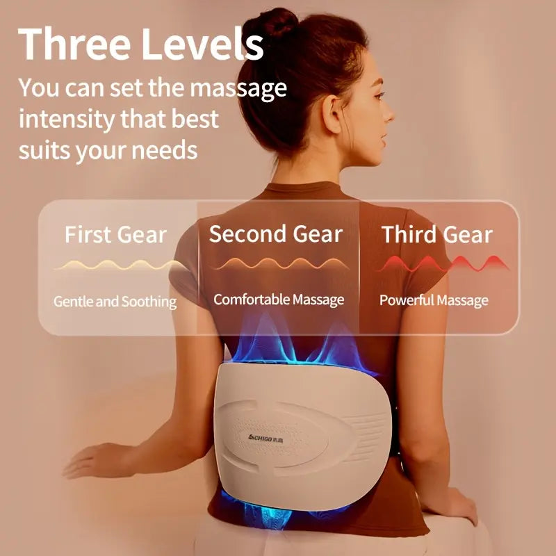 Automatic Abdominal Massager, Heated Needle Stone Abdominal Massager, Electric Massage Machine for Flat Abdomen, Waist and Abdomen Pian,Aid Digestion. Therapy Adjustable Gift Relaxing