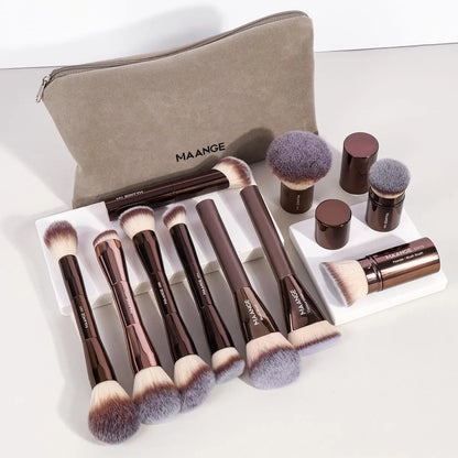 Makeup Tools Set, 13Pcs/Set Makeup Brush & Powder Puff with Makeup Brush Organizer, Cosmetic Tools for Women, Makeup Brush Set, Makeup Brush Full Set, Valentine'S Day, Gift for Her, Makeup Brushes Kits, Makeup Brush Holder