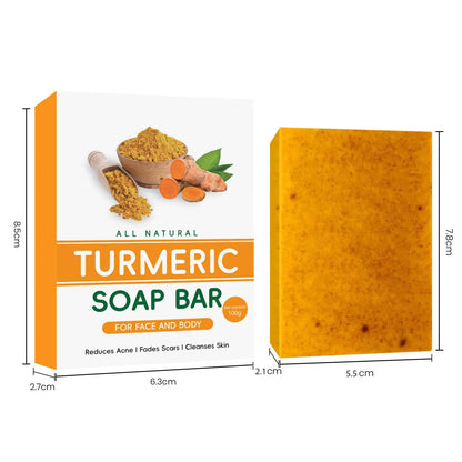 AGICEA Lemon Turmeric & Kojic Acid Brightening Soap Dark Spot Remover Cleansing Bar for Hyperpigmentation Acne Care Gentle Daily Use Soap Coconut Tea Tree，Summervibes