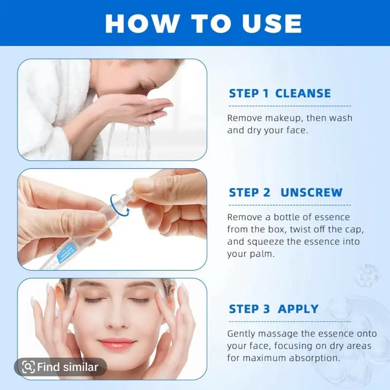 30PCS Hyaluronic Acid Tubes, 3% Hyaluronic Acid Serum Ultra-Hydrating Vials Quenching Nourishing Skin Treatment , 4D Formula with Ceramide