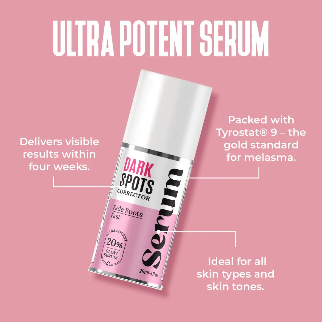 Divine Derriere RAPID Dark Spots Serum - Ultra Potent 20% Glow Formula with Kojic Acid, Peptide, Alpha Arbutin & Lactic Brightening Serum for Stubborn Dark Spots & Uneven Skin Tone, 1 Fl Oz.