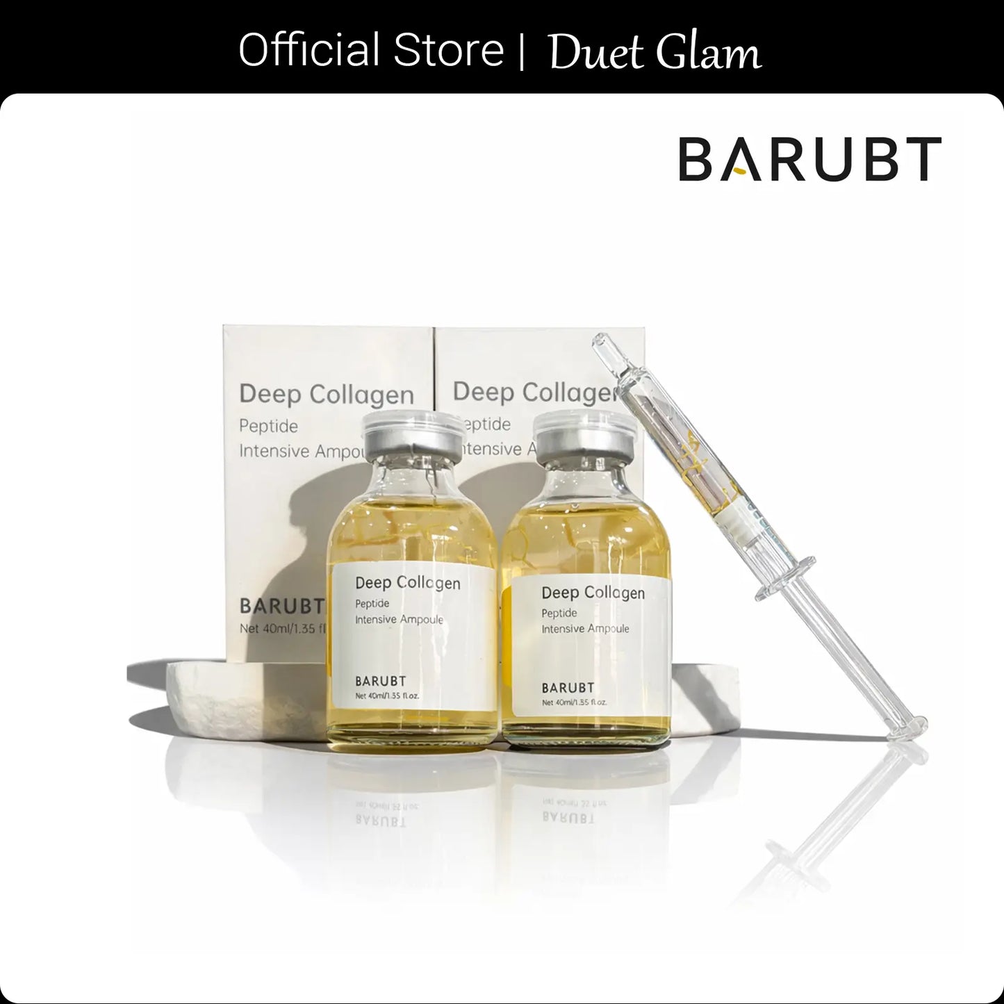 [BARUBT] 2Bottles Peptide Silk Lifting Ampoule for Face - Deep Collagen Anti-Aging Serum - Wrinkle Care & Plumping At-Home Face Lift Skincare (40Ml) Mother'S Day Gift