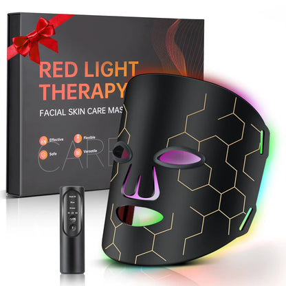 Red Light Therapy Mask for Face 8 Modes LED Face Mask Light Therapy with 288 Leds 630Nm & 850Nm Infrared Light Therapy Mask at Home Portable with Timer & 2600Mah Remote Control for Anti-Aging