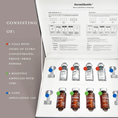 [JEU'DEMEURE] Ageback Face Lift Kit by Dermishuttle, Wrinkle Reduction, Anti-Aging & Deep Moisture, Free-Dried Collagen, Peptide, Hyaluronic Acid Serum, Instant Face Lift Korean Skin Care Home Care Set