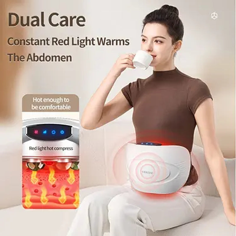 Automatic Abdominal Massager, Heated Needle Stone Abdominal Massager, Electric Massage Machine for Flat Abdomen, Waist and Abdomen Pian,Aid Digestion. Therapy Adjustable Gift Relaxing