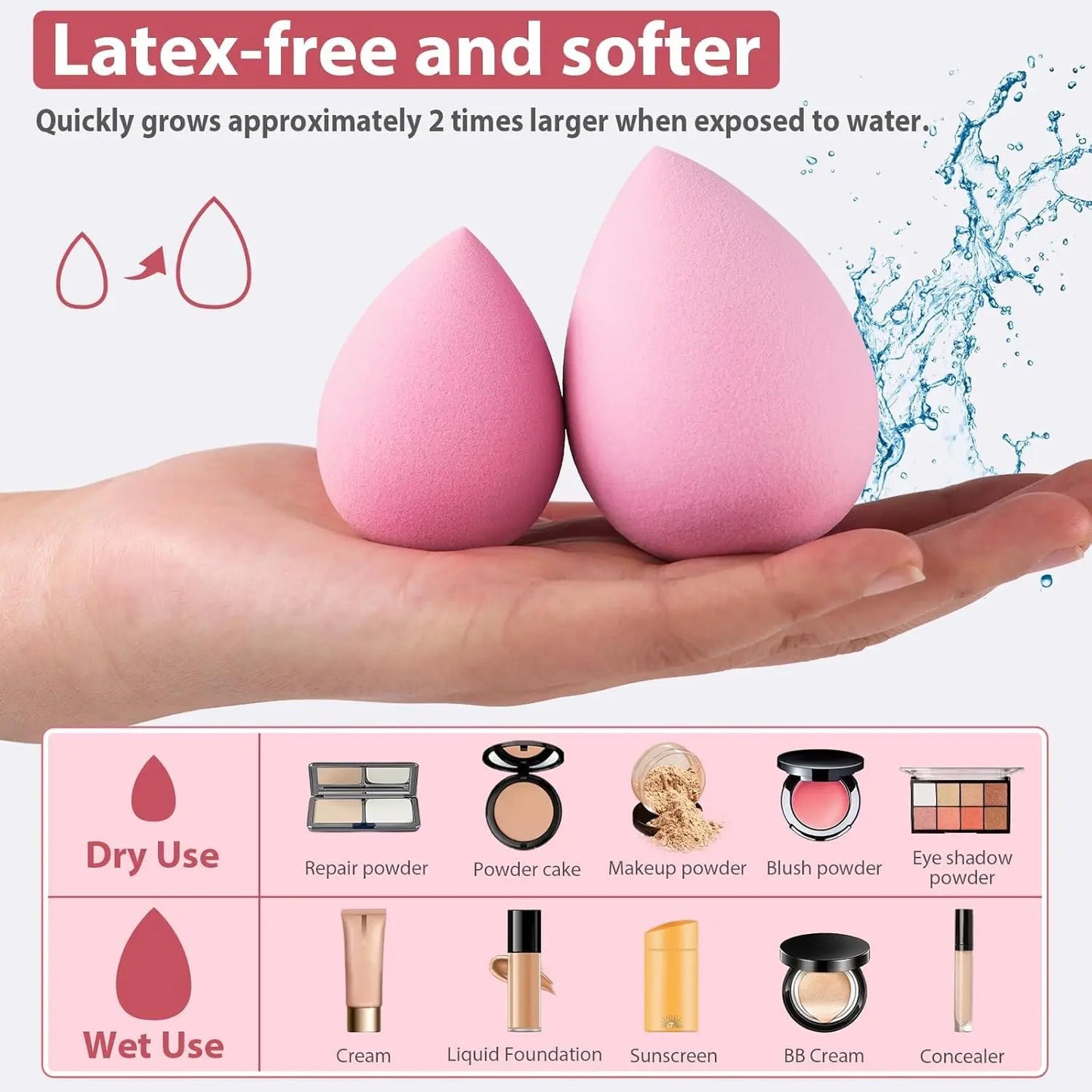 Makeup Brush Set with Sponge and Puff, Synthetic Makeup Brushes, Ultimate Beauty Tools Kit, Complete Cosmetic Brush Collection for Flawless Application, with Makeup Brush Organizer, Makeup Brush Full Set