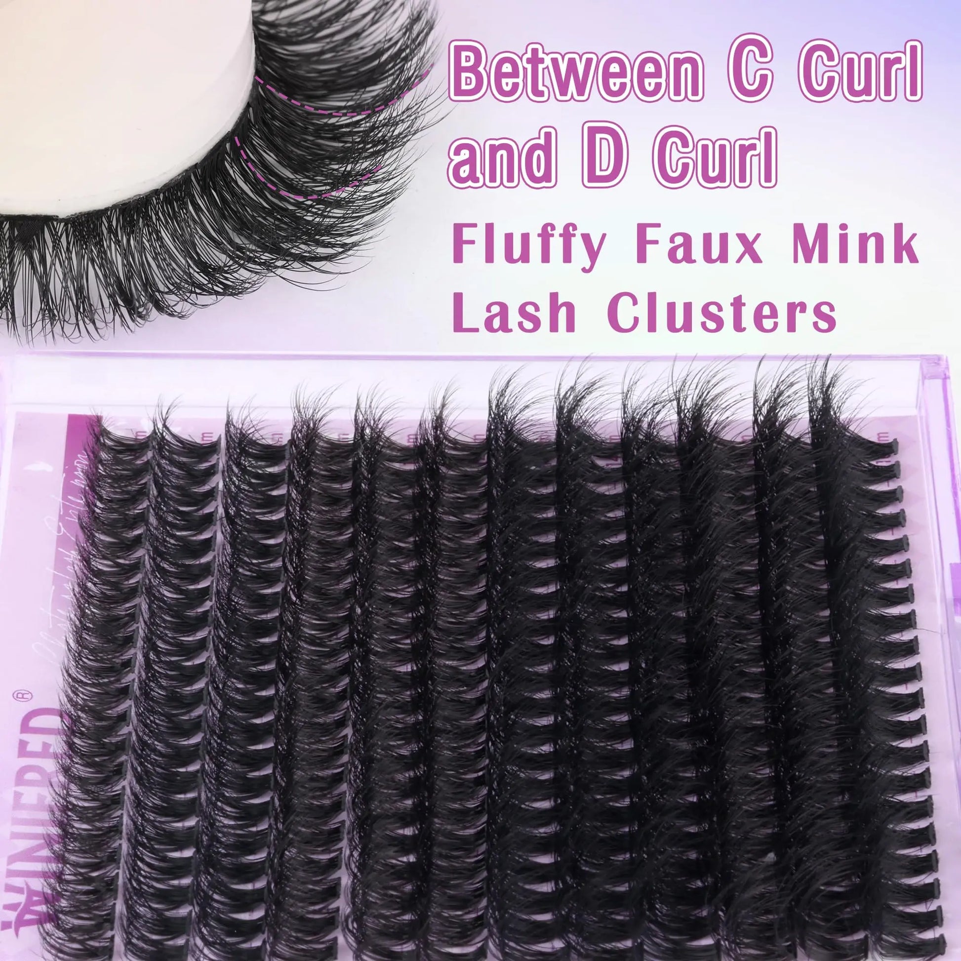 Fluffy Lash Extension Kit Lash Clusters Thick Individual Lashes 10-16Mm Eyelashes Extension Kit 50D Wispy Mink Lash Kit Cluster Lashes with Lash Bond and Seal Lash Remover by Winifred