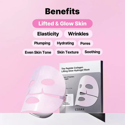 [COSRX Official] COSRX Hall of Fame Set | Low Ph Cleanser + Peptide Collagen Eye Patch + 6 Peptide Skin Booster Serum + Snail Mucin Essence & Cream + Peptide Lifting Hydrogel Mask (3Ea)