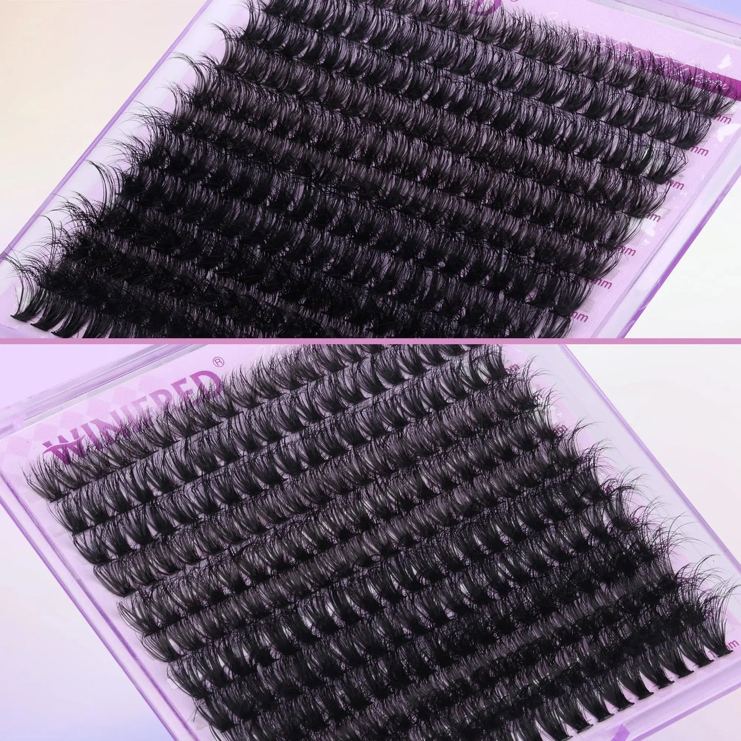 Fluffy Lash Extension Kit Lash Clusters Thick Individual Lashes 10-16Mm Eyelashes Extension Kit 50D Wispy Mink Lash Kit Cluster Lashes with Lash Bond and Seal Lash Remover by Winifred