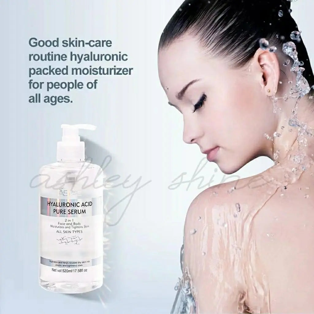 Ashley Shine Hyaluronic Acid Pure Serum - for Face and Body, 520Ml