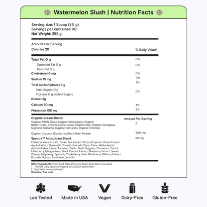 Kiala Nutrition Super Greens Organic Powder with Spirulina & Chlorella for Digestion Gut Health Immunity & Energy Vegan Supplement US Made Edible Watermelon Blush Flavor Healthcare Natural Vitamin Fitness Dietary