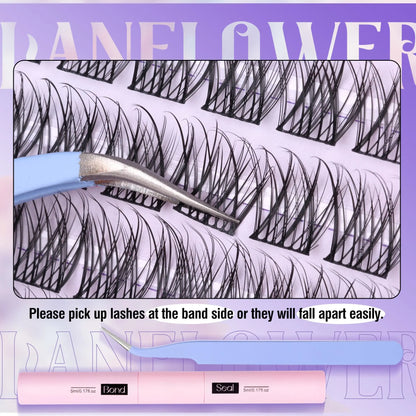 Natural DIY Lash Extension Kit - Waterproof Lash Clusters Kit C Curl 10-16Mm DIY Lash Extension