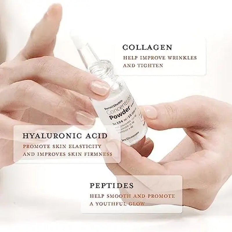 [JEU'DEMEURE] Dermi Shot Mini Set- 2 Weeks Reverse Aging Dermishuttle Face Lifting Kit (Serum), 100% Collagen, Peptide, Hyaluronic Acid Serum, Instant Face Lift Korean Skin Care Serum for Anti-Aging, Deep Hydration