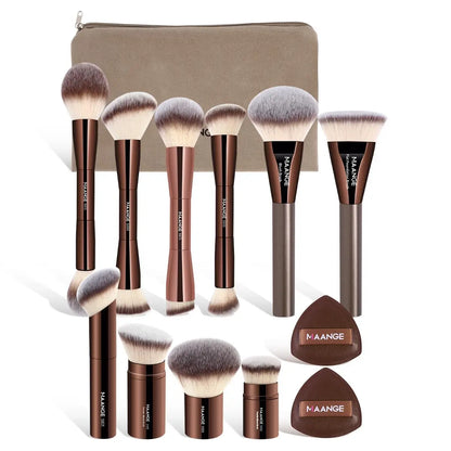 Makeup Tools Set, 13Pcs/Set Makeup Brush & Powder Puff with Makeup Brush Organizer, Cosmetic Tools for Women, Makeup Brush Set, Makeup Brush Full Set, Valentine'S Day, Gift for Her, Makeup Brushes Kits, Makeup Brush Holder