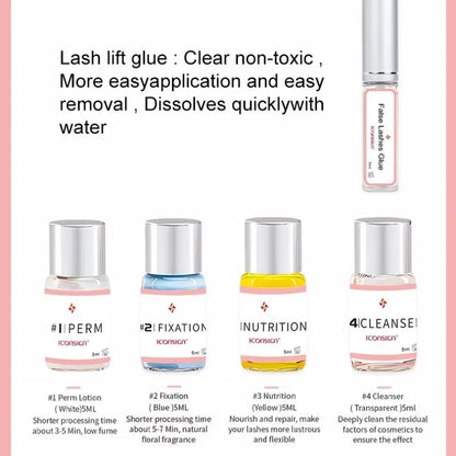 Eyelash Lift Kit, 1 Set Professional Salon Semi-Permanent Curling Eyelash Perm Kit with Lash Shields and Eye Gel Pads, Makeup Products, Makeup, Eyelash Perming Kit Cosmetic, Eyelash Fixer