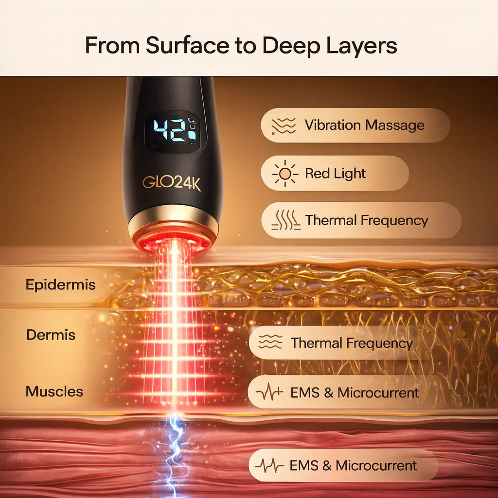 The Rejuvenator: LED Beauty Wand + Collagen Serum. All in One Beauty System