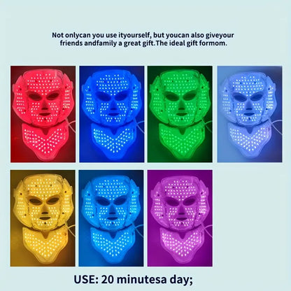 Face and Neck,Red Light Face Mask,Face Care Product,Gross Skin Care,Facial Beauty Massager,Light Therapy Mask Personal Skin Care Product,Glow Mask Beauty Mask,Led Face Mask with Red & Infrared Light Wrinkle Removal Firming Gentle Gift