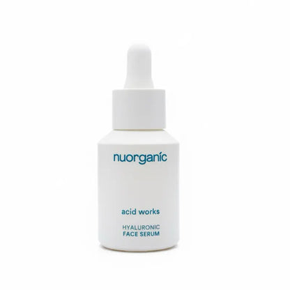 Nuorganic Acid Works Hyaluronic Acid Face Serum Organic Ingredients for Superior Skin Hydration anti Aging Skincare Treatment 30 Ml