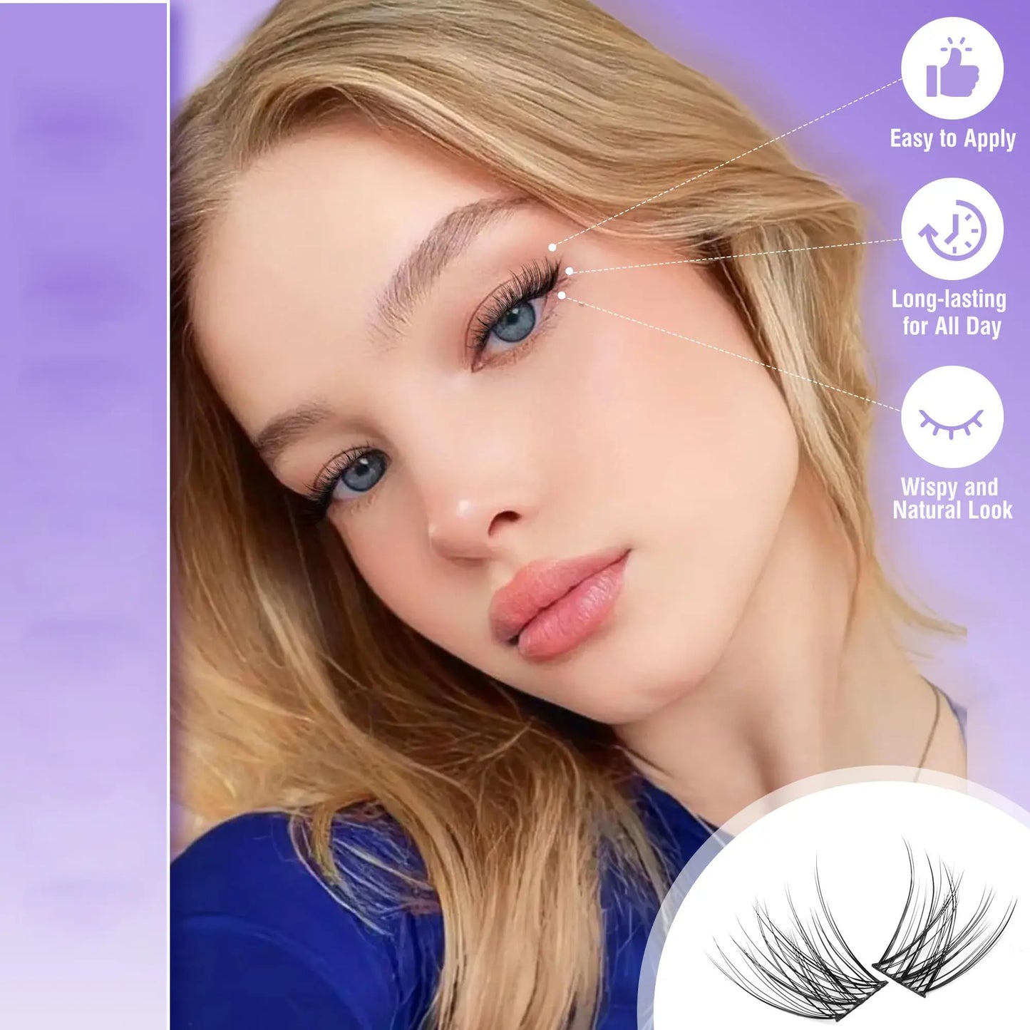 Natural DIY Lash Extension Kit - Waterproof Lash Clusters Kit C Curl 10-16Mm DIY Lash Extension