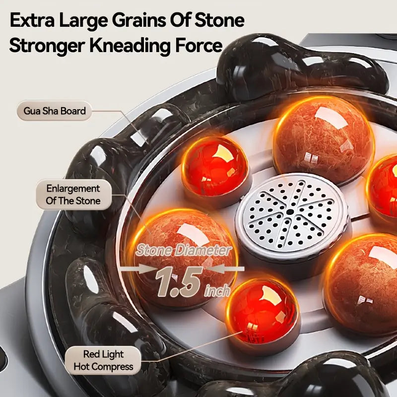 Automatic Abdominal Massager, Heated Needle Stone Abdominal Massager, Electric Massage Machine for Flat Abdomen, Waist and Abdomen Pian,Aid Digestion. Therapy Adjustable Gift Relaxing