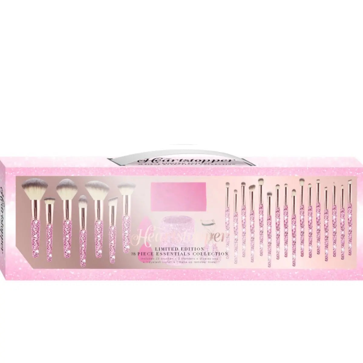 Rhinestone Makeup Brush & Holder 25 Piece Set