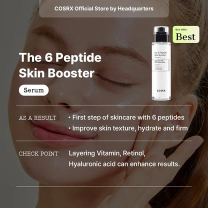 [COSRX Official] COSRX Hall of Fame Set | Low Ph Cleanser + Peptide Collagen Eye Patch + 6 Peptide Skin Booster Serum + Snail Mucin Essence & Cream + Peptide Lifting Hydrogel Mask (3Ea)